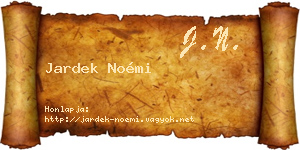 Jardek Noémi névjegykártya